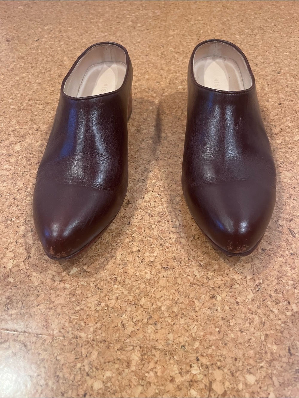 Nisolo Women's Leather Backless Mules in Dark Brown